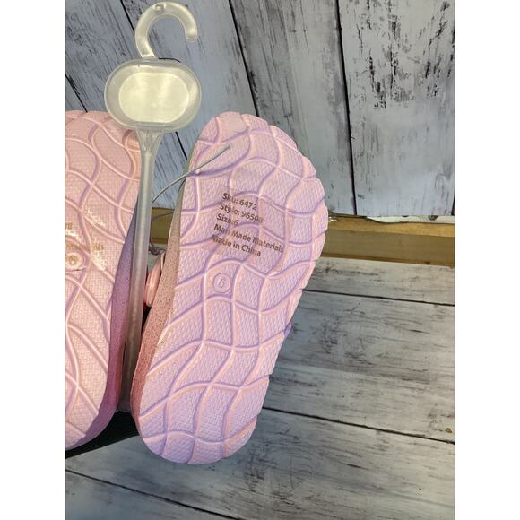 Josmo Kids Soft Glitter Clogs in a Pink and Blue Gradient color Size 5 - Picture 4 of 4